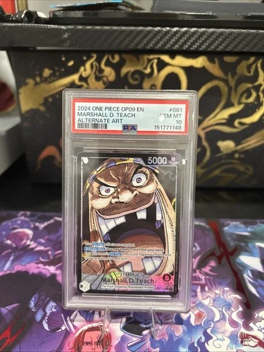 2024 One Piece OP-09 #081 Marshall D. Teach Alternate Art PSA 10