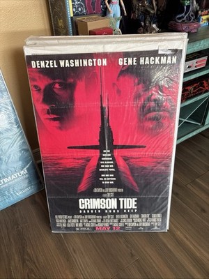 CRIMSON TIDE 1995 Denzel W Authentic Vtg Movie Poster 27x40 D/S Rolled NEAR MINT