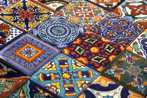 Set of wall tiles original Talavera tiles from Mexico 5x5 cm 120 pieces - Vivo - Picture 4 of 10