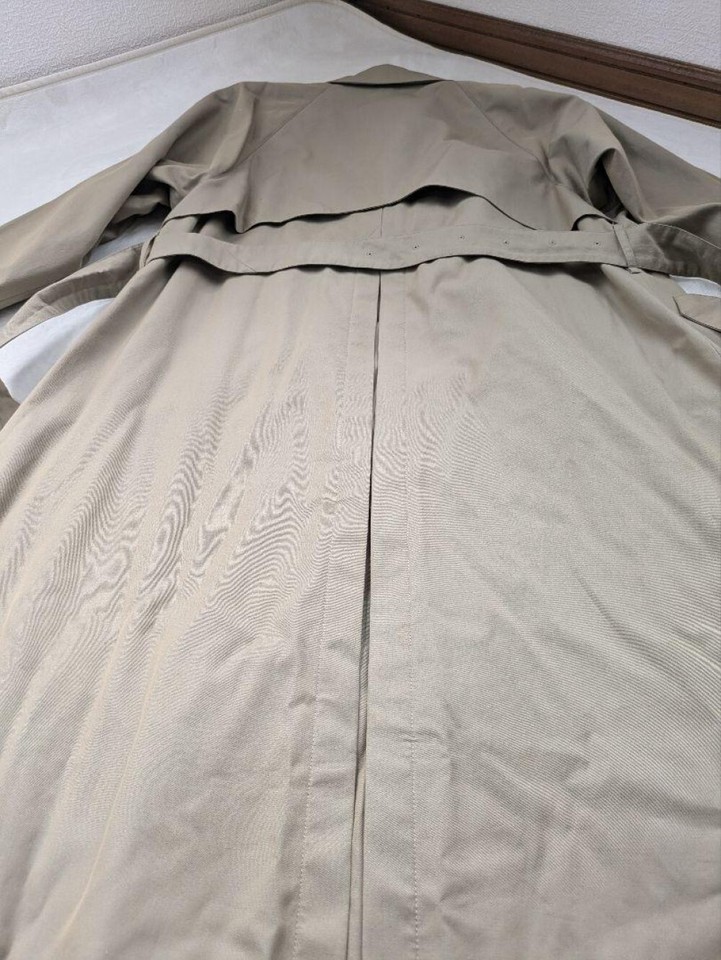 Burberry London Trench Coat From Japan Nova Check Ladies 7 Beige