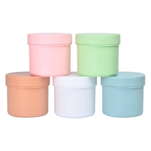 5 Pcs Frosted Bottle Set Cream Containers with Lids Mini Makeup Travel