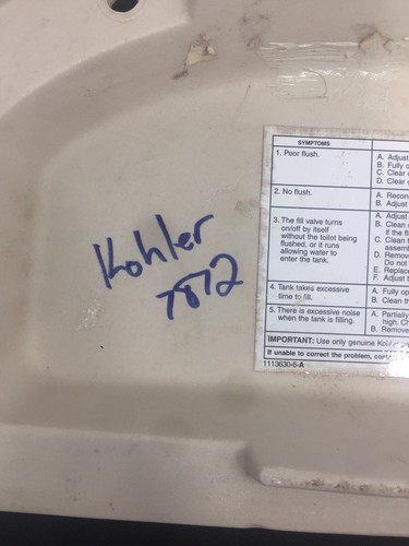KOHLER TOILET TANK TOP LID COVER STANDARD BATH REPLACEMENT LAV LOU USA WELLWORTH - Picture 11 of 12
