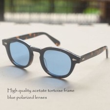 Men blue polarized sunglasses women johnny depp tortoise glasses blue sunglasses