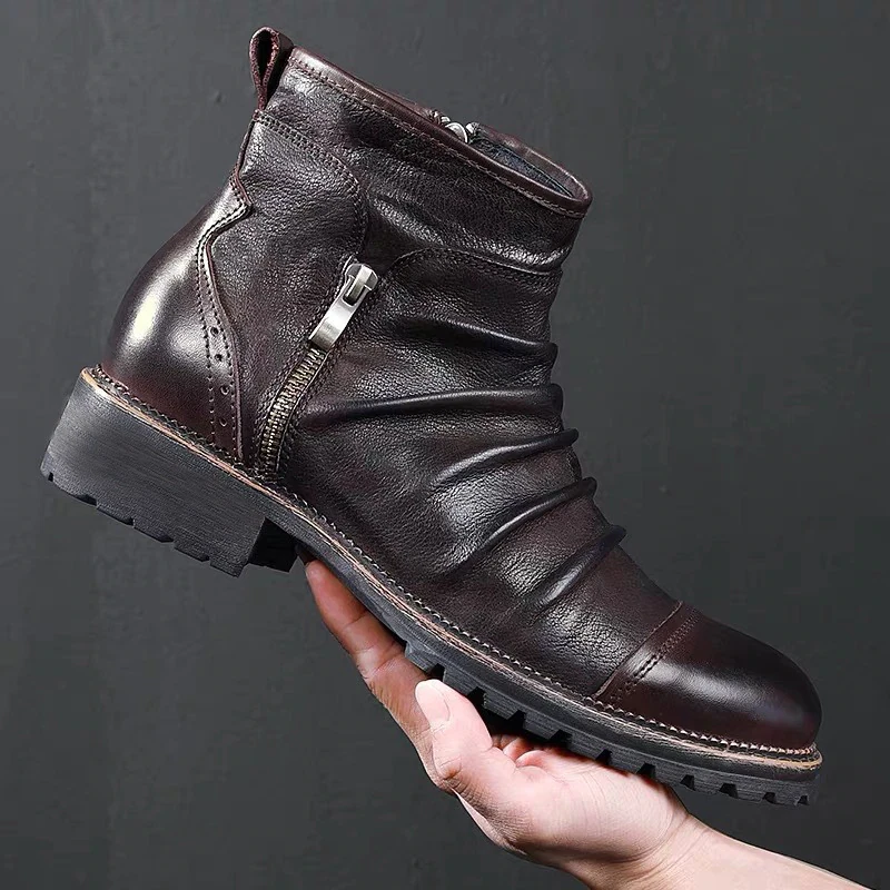 Botines punta online redonda
