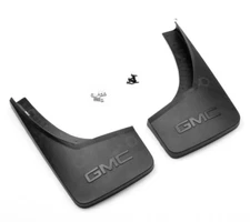 2014-2019 GMC Sierra Rear Molded Black Mud Flap Guard Kit new GM OEM Accessory