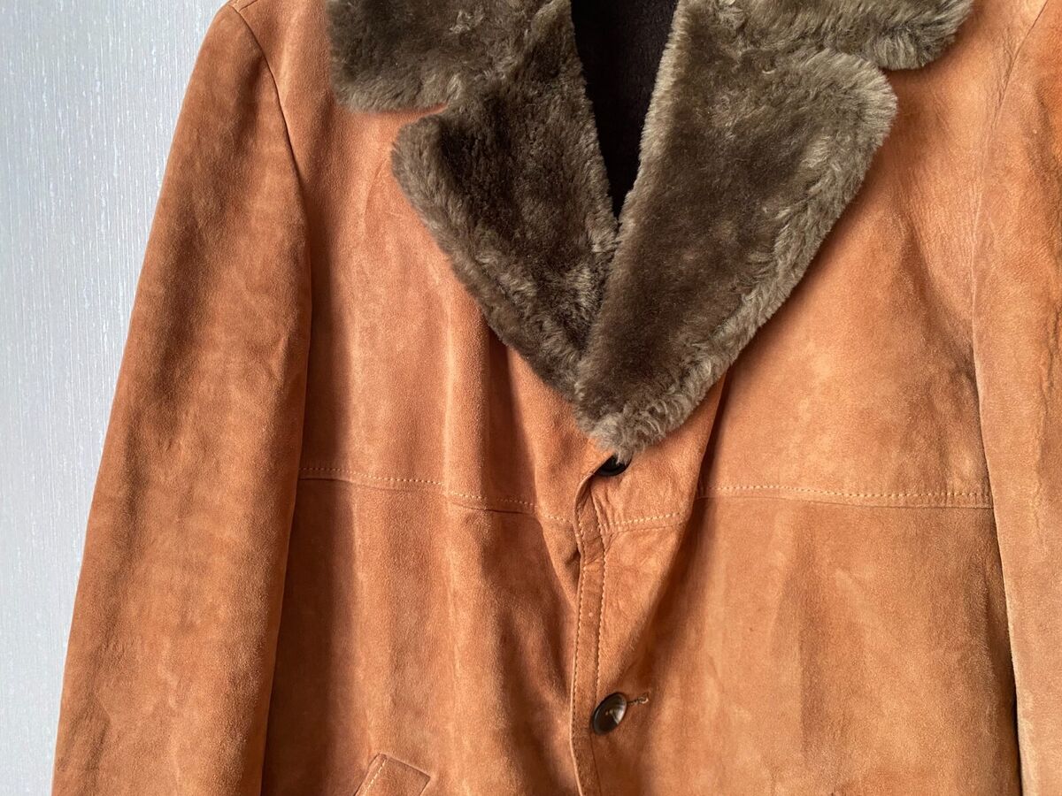 Vintage 80's ZEILER Leather Suede Fur Collar Jacket Coat Vintage 80's ZEILER Leather Suede Fur Collar Jacket Coat