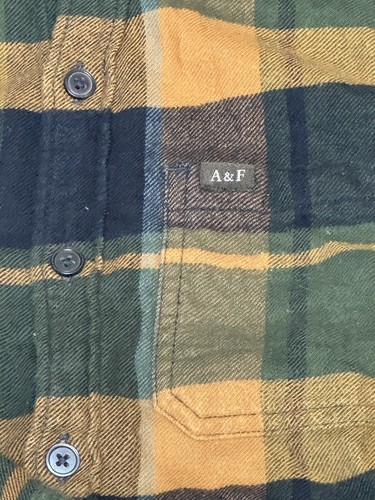 Boys Abercrombie Kids Long Sleeve Flannel Shirt Button Down 11/12 - Picture 2 of 3