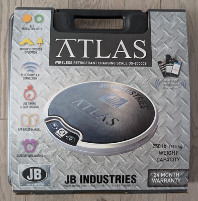 JB Industries DS-20000S - ATLAS Wireless Refrigerant Charging Scale - 250 lb