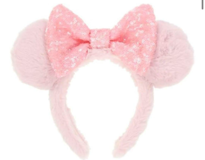 Disney Tokyo Headband Minnie Mouse Fluffy Ears Sequin Bow  display picture 3
