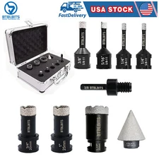 Diamond Core Drilling Bits Set Tile Hole Saw Kit Tool for Ceramic Granite Marble