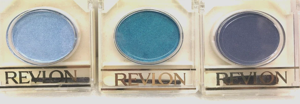 REVLON Custom Eyes Eye Shadow CHINA BLUE, AQUA,BLUESTONE *VINTAGE ORIGINAL AS-IS - Image 2 of 4