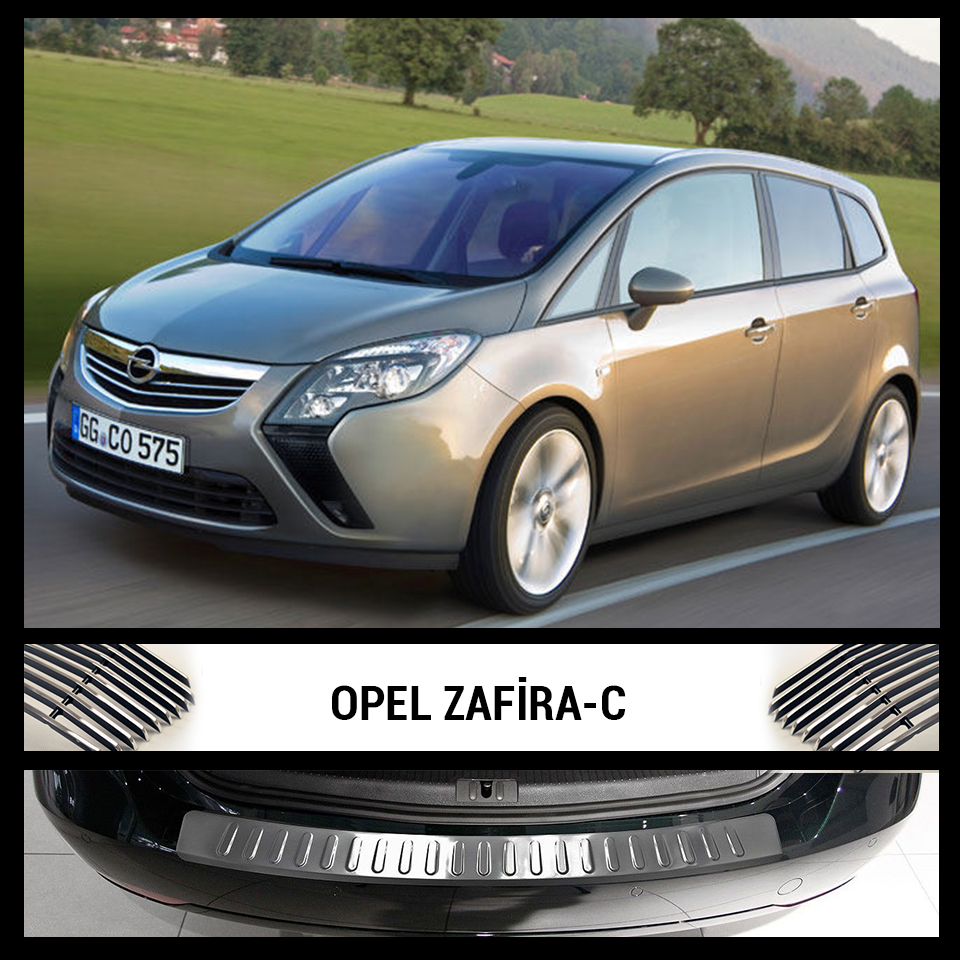 Chrome Rear Bumper Protector For Vauxhall Opel Zafira C Tourer 2011