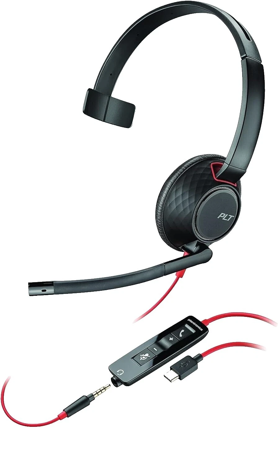 Auriculares de comunicación por radio Plantronics y auriculares con control de volumen