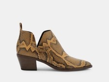 Anthropologie Dolce Vita Santo II Ankle Boot 6.5 Amber Snake Leather Bootie 160