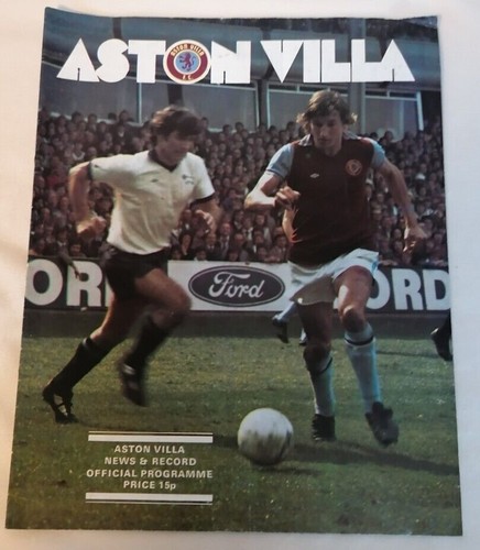 PROGRAMME - First Division Aston Villa Vs Ipswich Town Sat 4th Sept 1976