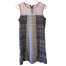 Xhilaration Tank Dress Tribal Aztec Print Sz Small Black White Womens Sleeveless
