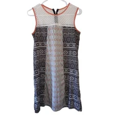 Xhilaration Tank Dress Tribal Aztec Print Sz Small Black White Womens Sleeveless