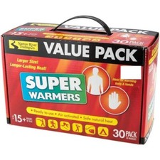30 Pack SUPER HAND and BODY Warmer UP TO 15 HOURS of HEAT NEW AUG 2027 Big size