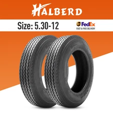 Set 2 5.30-12 Trailer Tires 6Ply 5.30x12 530-12 5.3-12 Load Range C Replacement