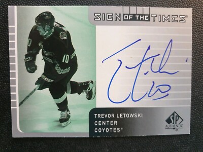 2001-02 SP Authentic Sign of the Times TRL Trevor Letowski