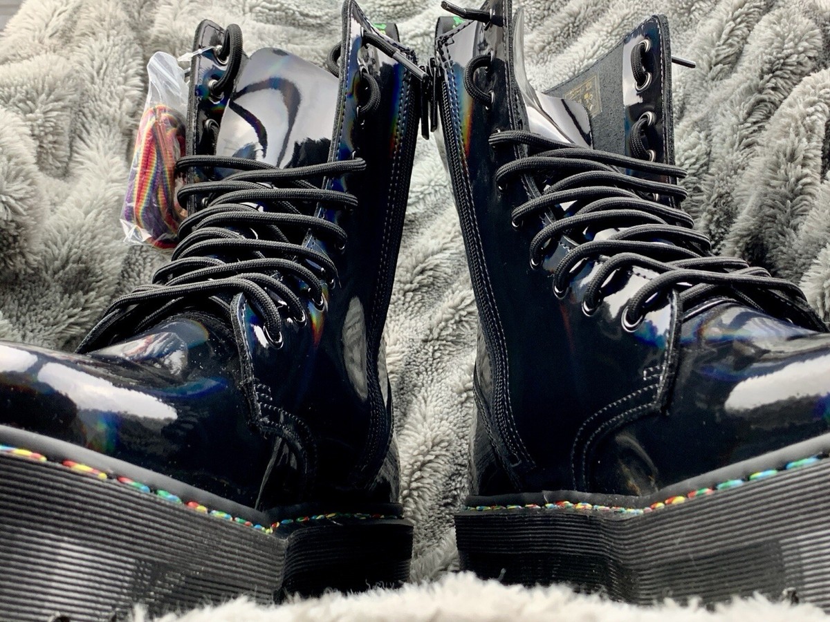 美品！激レア！『Dr.Martens』(US4)JADON HI レインボー Dr. Martens Jadon Hi Rainbow Boots – Dolls Kill