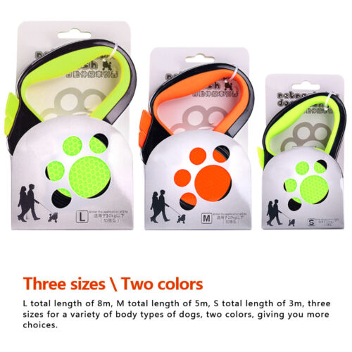 3M 5M 8M Dog Automatic Retractable Lead Traction Rope Walking Leash Heavy Duty - Picture 9 of 14