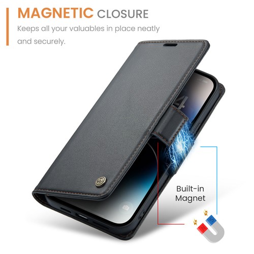 Flip Magnetic Card Wallet Leather Case For iPhone 11 12 13 14 Pro Max XR XS 7 8 - Picture 16 of 77