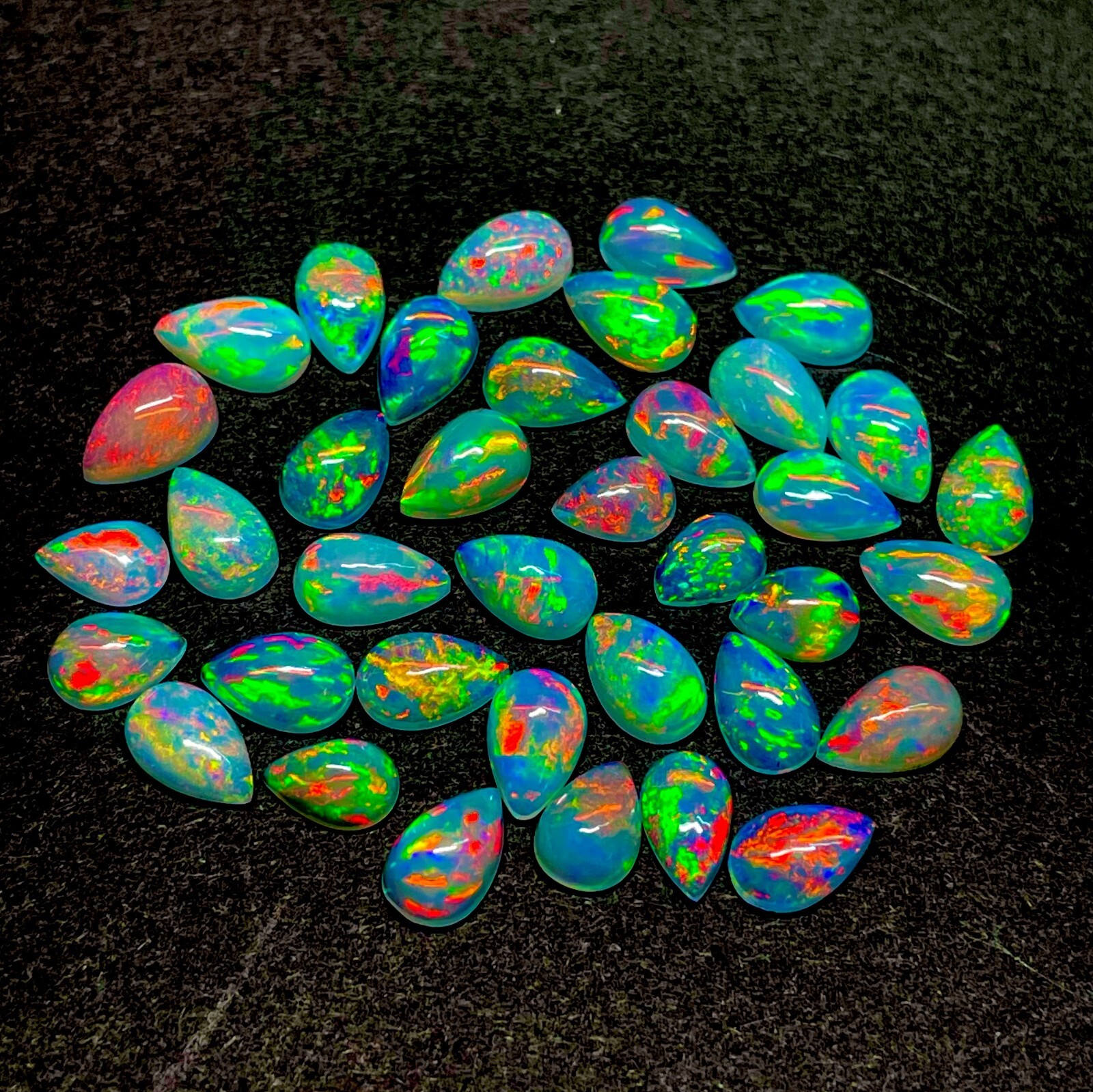 Unheated Ethiopian Opal Loose Gemstone Pear Cabochon Natural eBay