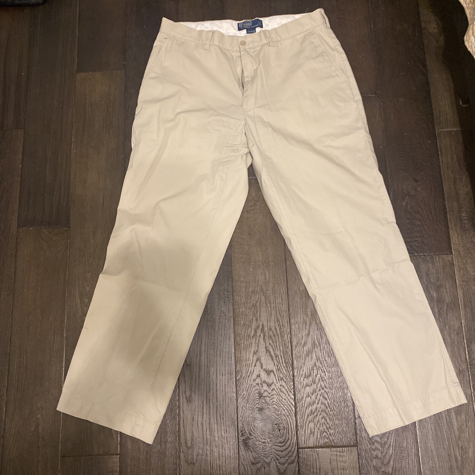 Vintage Ralph Lauren POLO Chino Pants TAN Straight Leg Mens 35 x 30 Rn 41381 eBay