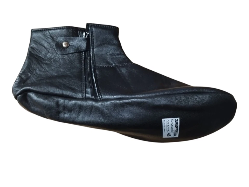 1 pair of Unisex 100% Leather Socks Zipper Muslim Prayer Islamic Mosque Khuff - Image 3 of 4