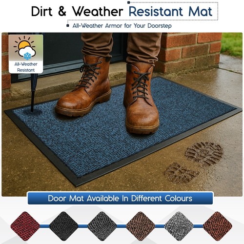 Heavy Duty Door Mat Non Slip Washable Dirt Trapper Hallway Kitchen Barrier Mat - Picture 10 of 60