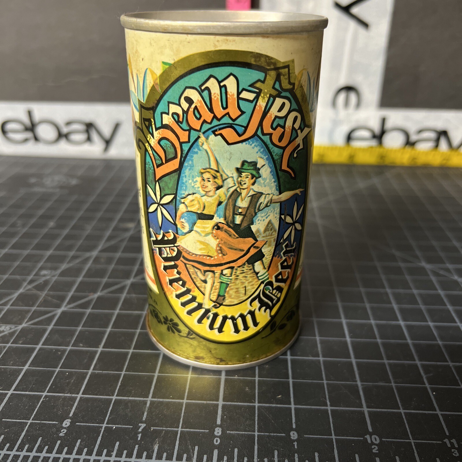 Vintage Brau-fest Beer Tin Can Bank Top Limited Edition Series By Rick Haentjens