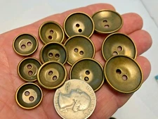New antique Brass Finish Metal Buttons sizes 1 inch, 7/8,11/16 ,5/8 #ABN