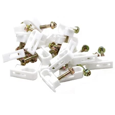 RG6 Flex Dual Coaxial Cable Clips White, Pack of 100