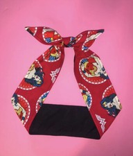 Wonderwoman Fancy Headband Hair Wrap Adjustable Pin Up Headband Scarf Bandana