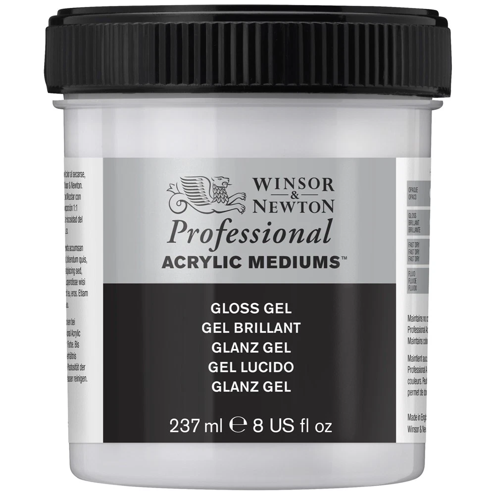 Winsor & Newton Artists Professional Acrylic Painting Gloss Gel Medium  237ml