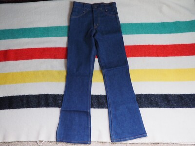 VTG 70s LEVIS 746 Bell Bottom Hippy Flare Blue 26x31 Orange Tab