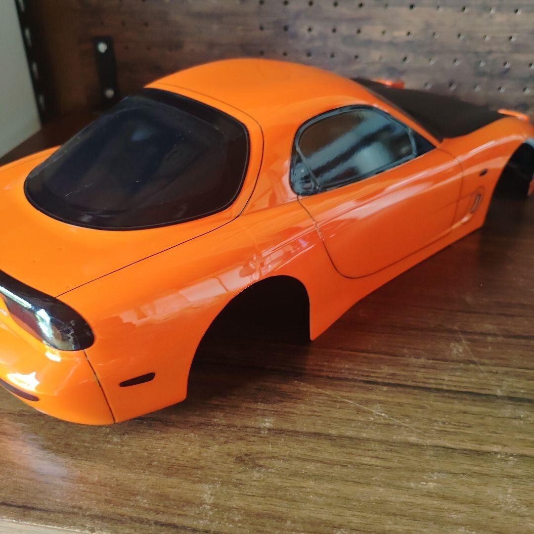 タミヤ　RX-7 ボディ　オレンジ 人気 タミヤ RX-7 オレンジ ボディ ホビーラジコン - ホビーラジコン