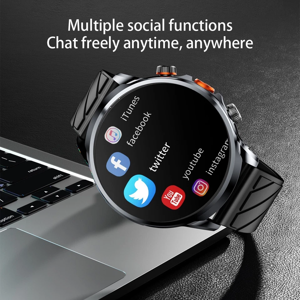 1,85" 4G Smartwatch LOKMAT APPLLP 8 Gesundheitsüberwachung 2GB+32GB 1100mAh NFC - Bild 4 von 4