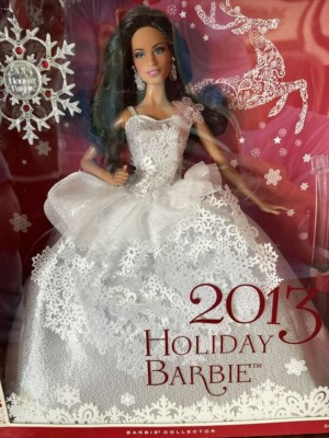人形 Barbie 2013 Holiday Barbie African- American Doll 25th Anniversary w