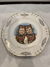 Vintage Figgjo Flint Norway Plate Greetings From Starheim 