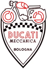 #z2046 3.75" Ducati Meccanica Racing Classic Vintage Decal Sticker LAMINATED
