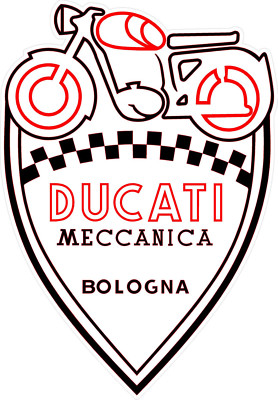 #z2046 3.75'' Ducati Meccanica Racing Classic Vintage Decal Sticker LAMINATED