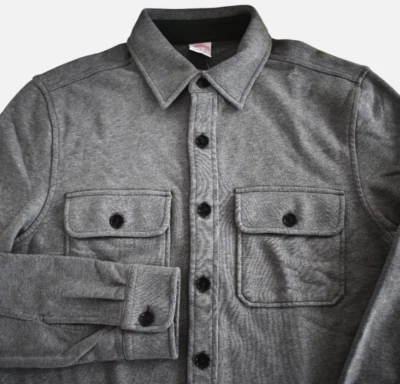 🆕BROOKS BROTHERS 1818 Gray 100% COTTON Fleece Men's SHIRT Jacket XL - Image 1 of 4