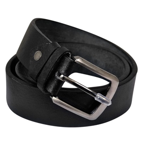 Auténtico Vaqueros Cinturón Hombre Mujer Hebilla Maciza Cuero Cinturón Negro Marrón 4 cm✅ - Imagen 5 de 5
