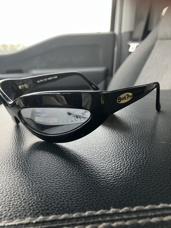Black Flys Sunglasses Ultra Fly Rare Vintage Hand Made Used