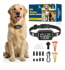 GPS Wireless Dog Fence, 48H Battery Electric Fence for Dogs, GNSS Dog Collar, IP