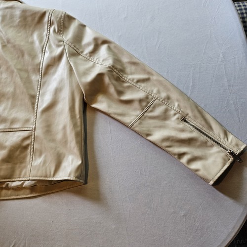NEW WITH TAG NINE WEST FAUX Leather Jacket FULL ZIP NEW XL - Picture 12 of 15