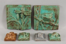 Vintage Arts & Crafts-Style JANET ONTKO Art Pottery Tiles Mouse Frog Dragonfly +