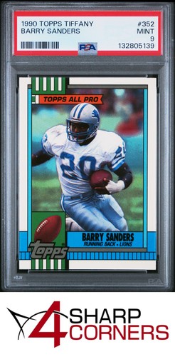 1990 Topps Tiffany #352 Barry Sanders Löwen Hof PSA 9